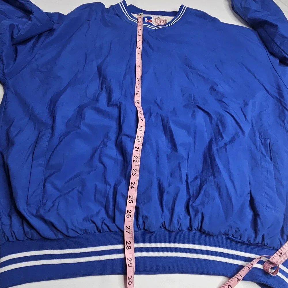 Vintage Russell Athletic Windbreaker Jacket Mens Extra Large 90s V-Neck Pullover